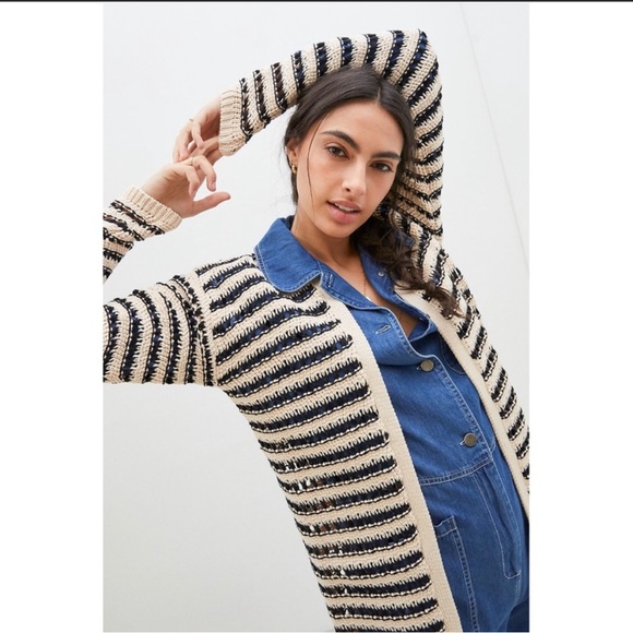 Anthropologie Maeve Lana Striped Cardigan - Picture 2 of 5